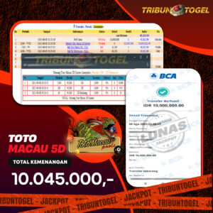 BUKTI PEMBAYARAN TOTOMACAU5D TRIBUNTOGEL