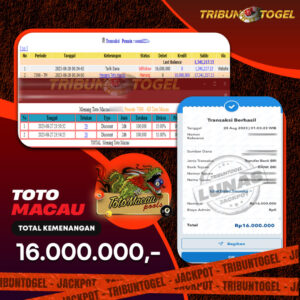 BUKTI PEMBAYARAN TOTOMACAU TRIBUNTOGEL