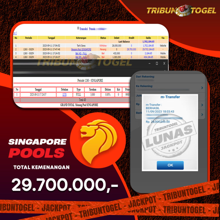 BUKTI PEMBAYARAN SINGAPORE TRIBUNTOGEL