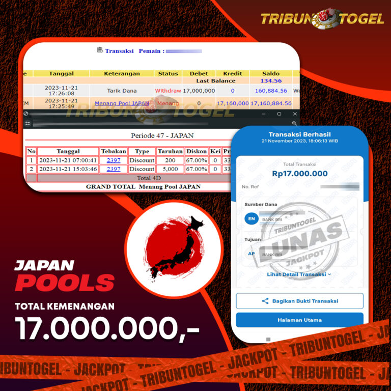 BUKTI PEMBAYARAN JAPAN TRIBUNTOGEL