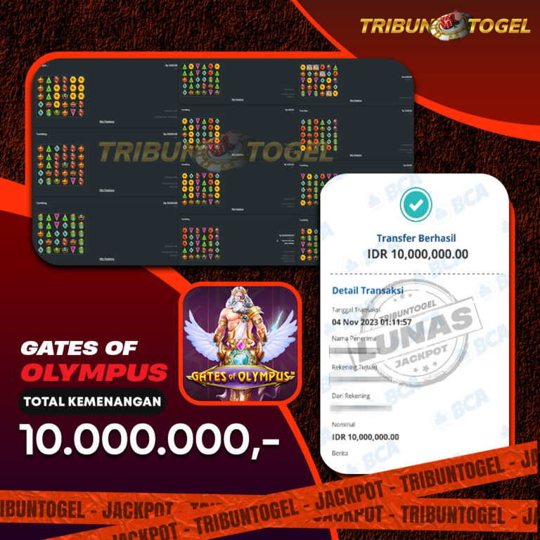 BUKTI PEMBAYARAN SLOT TRIBUNTOGEL