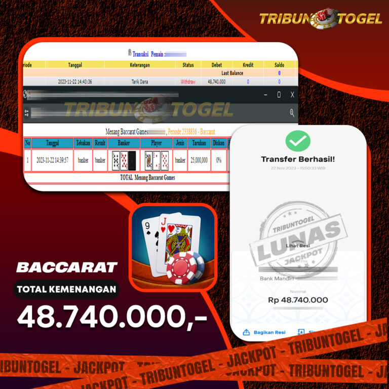 BUKTI PEMBAYARAN BACCARAT TRIBUNTOGEL