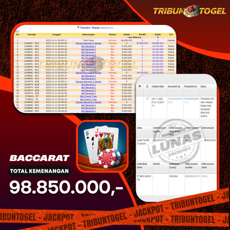 BUKTI PEMBAYARAN BACCARAT TRIBUNTOGEL