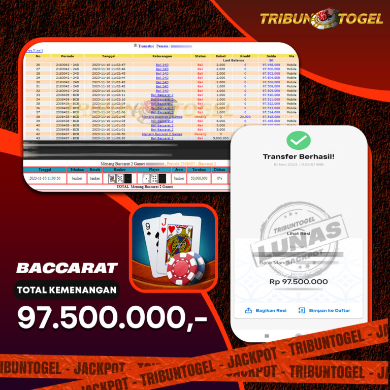BUKTI PEMBAYARAN BACCARAT TRIBUNTOGEL