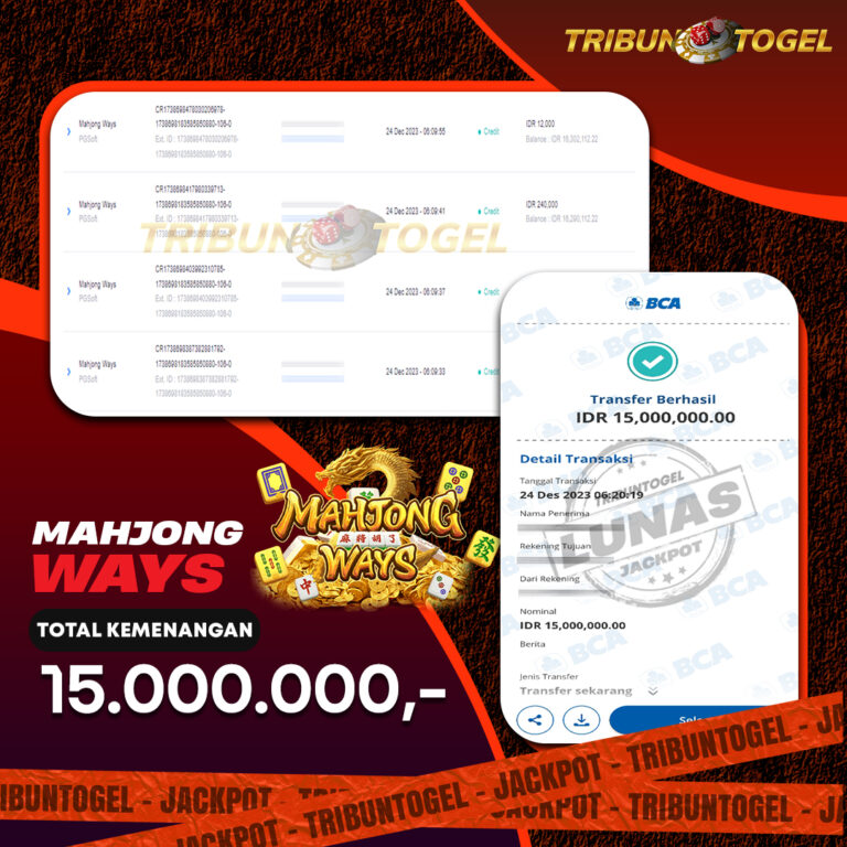 BUKTI PEMBAYARAN SLOT TRIBUNTOGEL