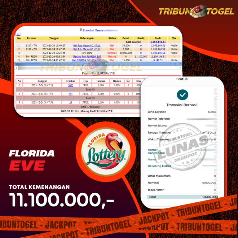 BUKTI PEMBAYARAN FLORIDA EVE TRIBUNTOGEL
