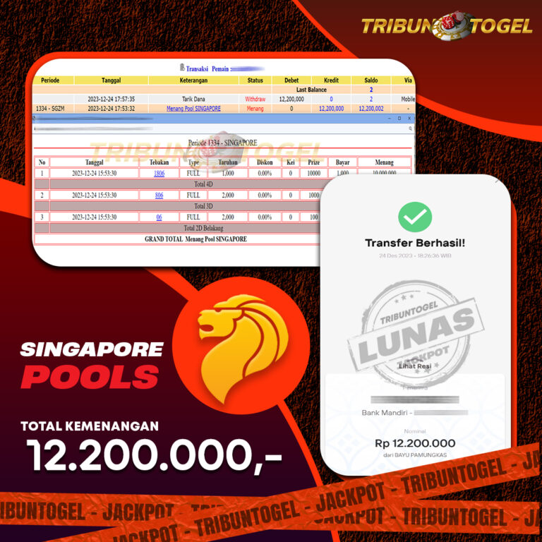 BUKTI PEMBAYARAN SINGAPORE TRIBUNTOGEL