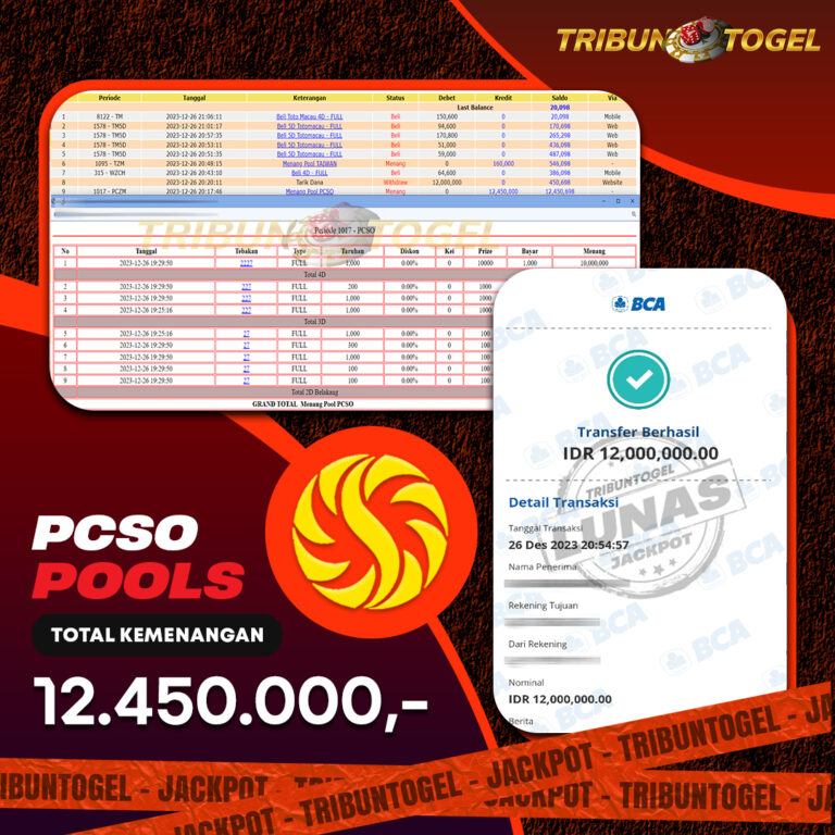 BUKTI PEMBAYARAN PCSO TRIBUNTOGEL