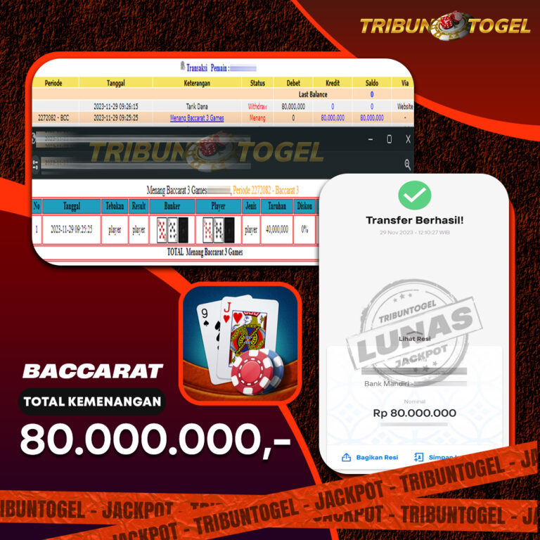 BUKTI PEMBAYARAN BACCARAT TRIBUNTOGEL