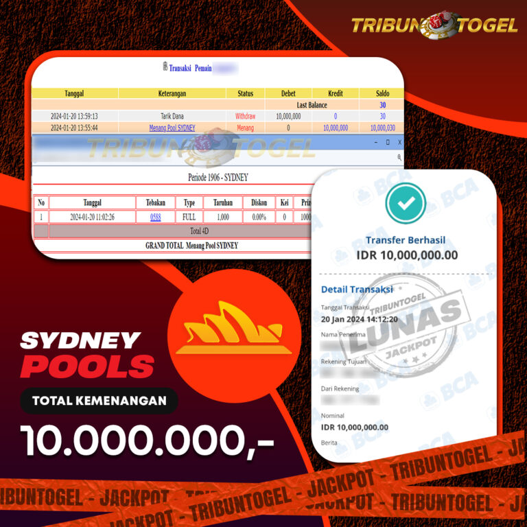 BUKTI PEMBAYARAN SYDNEY TRIBUNTOGEL