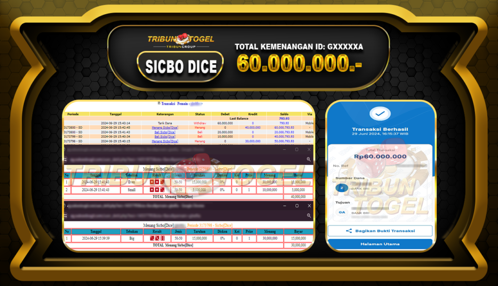 SICBO DICE 60JT
